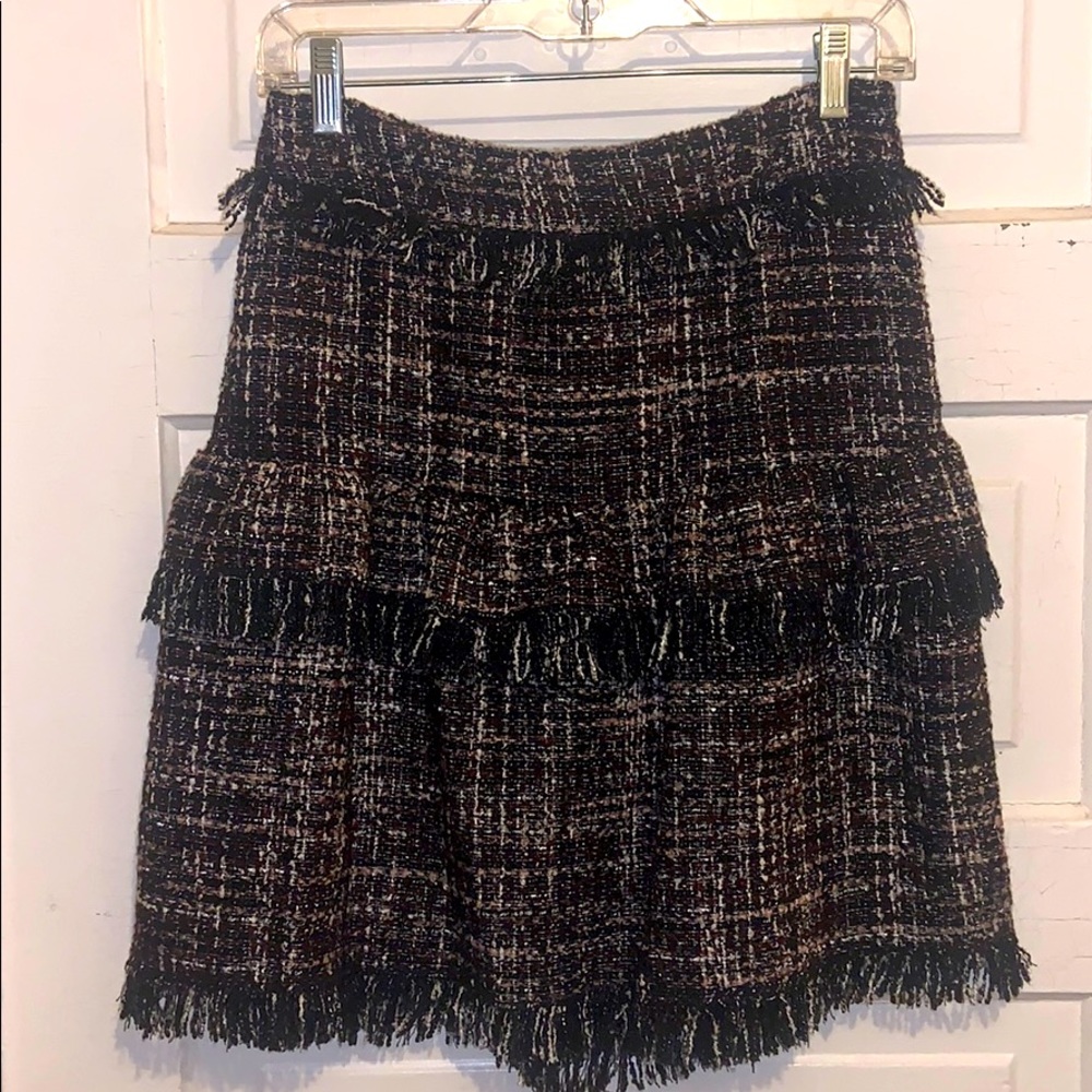 Wool Boucle Skirt HALOGEN sz 4